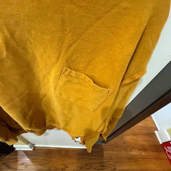 Easel Mustard Yellow Oversized Sweatshirt - Picture 3 of 5